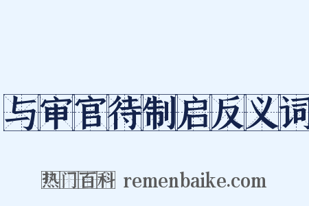 与审官待制启反义词是什么意思的图片